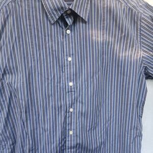 Robert Graham 2XL Striped Flip Cuff Long Sleeve Dress Shirt Vegas date night